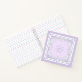 Lichte paarse sneeuwvlok & Glinsterend Hart Notitieboek (Binnen)