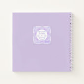 Lichte paarse sneeuwvlok & Glinsterend Hart Notitieboek (Achterkant)