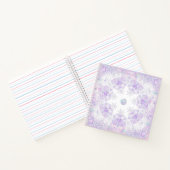 Lichte paarse sneeuwvlok & Glinsterend Hart Notitieboek (Binnen)