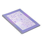 Lichte paarse sneeuwvlok & Glinsterend Hart Notitieboek (Rechterzijde)