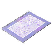 Lichte paarse sneeuwvlok & Glinsterend Hart Notitieboek (Linkerzijde)