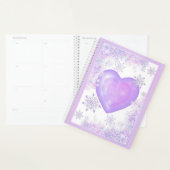 Lichte paarse sneeuwvlok & Glinsterend Hart Planner (Display)