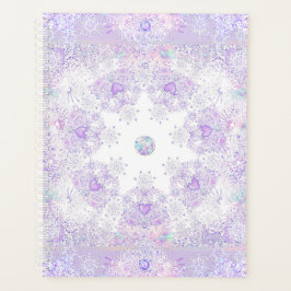 Lichte paarse sneeuwvlok & Glinsterend Hart Planner