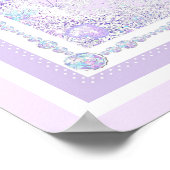 Lichte paarse sneeuwvlok & Glinsterend Hart Poster (Hoek)