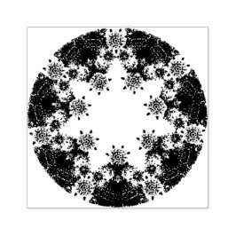 Lichte paarse sneeuwvlok & Glinsterend Hart Rubberstempel