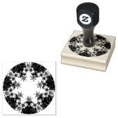 Lichte paarse sneeuwvlok & Glinsterend Hart Rubberstempel (Gestempeld)