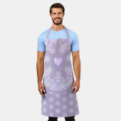 Lichte paarse sneeuwvlok & Glinsterend Hart Schort (Gedragen)