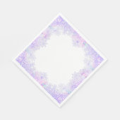 Lichte paarse sneeuwvlok & Glinsterend Hart Servet (Hoek)