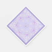 Lichte paarse sneeuwvlok & Glinsterend Hart Servet (Hoek)