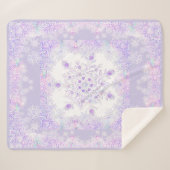 Lichte paarse sneeuwvlok & Glinsterend Hart Sherpa Deken (Voorkant (horizontaal))