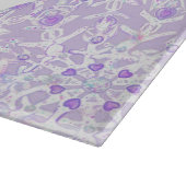 Lichte paarse sneeuwvlok & Glinsterend Hart Snijplank (Hoek)