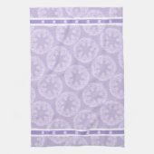 Lichte paarse sneeuwvlok & Glinsterend Hart Theedoek (Verticaal)