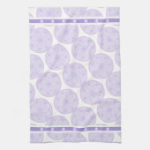 Lichte paarse sneeuwvlok & Glinsterend Hart Theedoek (Verticaal)