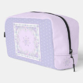 Lichte paarse sneeuwvlok & Glinsterend Hart Toilettasje (Rechterhoek)