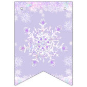 Lichte paarse sneeuwvlok & Glinsterend Hart Vlaggetjes (Eerste vlag)