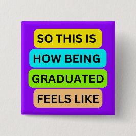 Lichte paarse vierkante knop SO_THIS_IS_HOW_BEING_ Vierkante Button 5,1 Cm