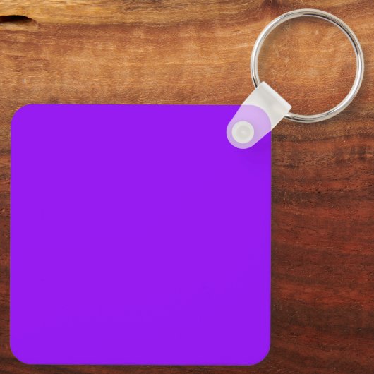 Lichte paarse vierkante sleutelhanger SO_THIS_IS_H (Achterkant)