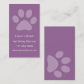 Lichte Paarse Visitekaartjes voor afdrukken met Pe (Voorkant / Achterkant)