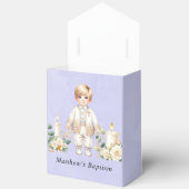 Lichte Paarse Waterverf Jongensdoop Bedankdoosjes (Open)