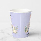 Lichte Paarse Waterverf Jongensdoop Papieren Bekers (Rechts)