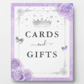 Lichte Paarse zilveren kroonKaarten en schittenbor Fotoplaat (Voorkant)