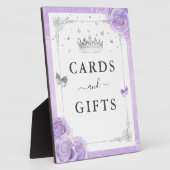 Lichte Paarse zilveren kroonKaarten en schittenbor Fotoplaat (Zijkant)