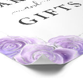 Lichte Paarse zilveren kroonKaarten en schittenbor Poster (Hoek)