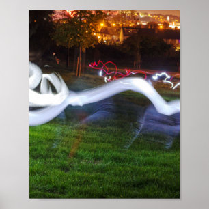 Lichte paden Print, waarde Poster papier (mat)