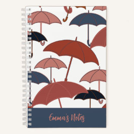 Lichte paraplu spiraal notebook | Herfst journaal Notitieboek