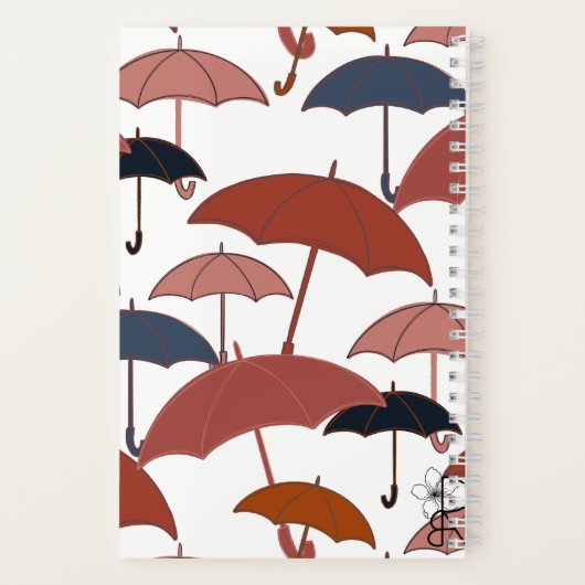 Lichte paraplu spiraal notitieboek | najaarsjourna (Achterkant)