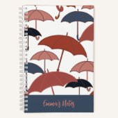 Lichte paraplu spiraal notitieboek | najaarsjourna (Voorkant)