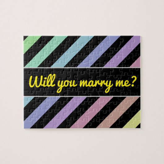 Lichte pasta-kleuren en zwarte tapes legpuzzel (Horizontaal)