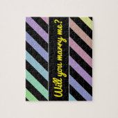 Lichte pasta-kleuren en zwarte tapes legpuzzel (Verticaal)