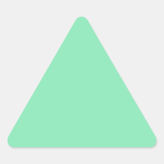 Lichte pasta Mint Green-driehoek-Sticker Sticker (Voorkant)