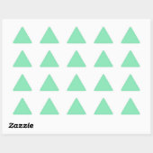 Lichte pasta Mint Green-driehoek-Sticker Sticker (Vel)