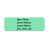 Lichte pasta Mint Green Return Address Sticker (Voorkant)