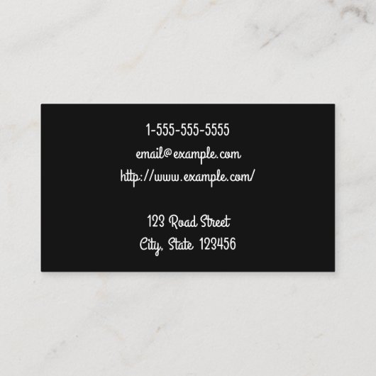 Lichte pasta Striped Estheticiaans Visitekaartje (Achterkant)