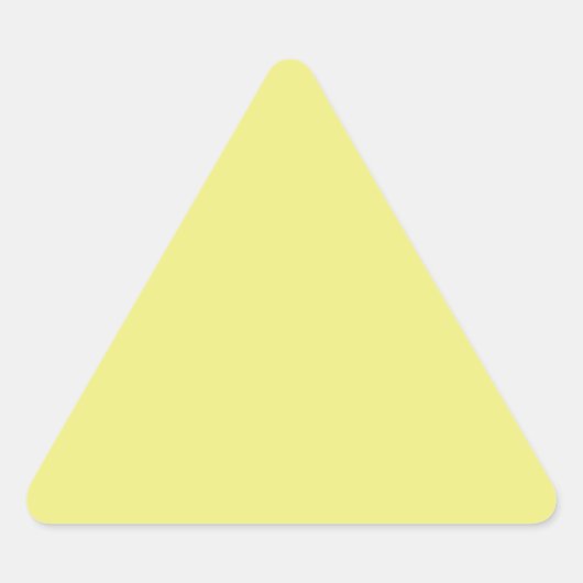 Lichte pasteelgeel driehoekige Sticker (Voorkant)