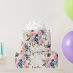 Lichte Pastel Bloemen  Zachte Blozende Roze & Lave Cadeaupapier