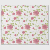 Lichte Pastel Bloemendessinpatroon Cadeaupapier (Vlak)
