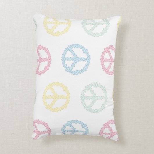 lichte pastel en wit vredesbord rechthoekig kussen (Achterkant (Verticaal))