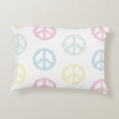 lichte pastel en wit vredesbord rechthoekig kussen (Achterkant)