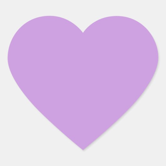 Lichte Pastel Lavendel Hart Sticker (Voorkant)
