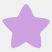 Lichte Pastel Lavendel Star Sticker (Voorkant)