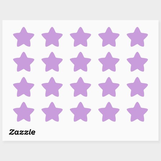 Lichte Pastel Lavendel Star Sticker (Vel)