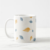 Lichte Pastel Minimalistische Herfstbladeren Patro Koffiemok (Links)