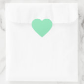 Lichte pastel munt groen hart Sticker (Tas)