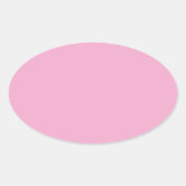 Lichte pastel roze ovale Sticker (Voorkant)