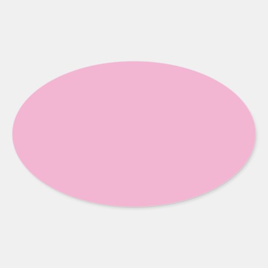 Lichte pastel roze ovale Sticker (Voorkant)