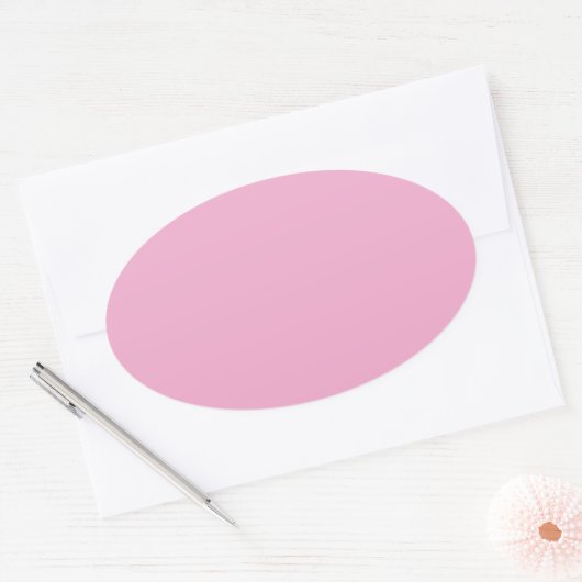 Lichte pastel roze ovale Sticker (Envelop)